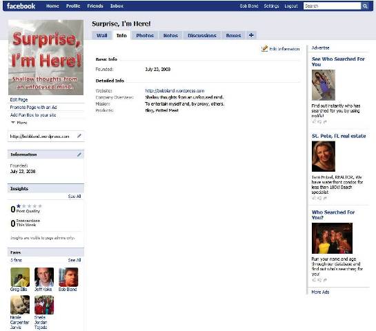 The SIH Facebook Page